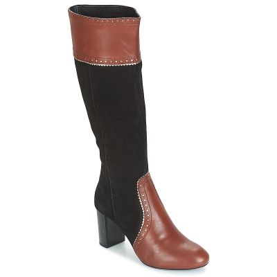 BOOTS ANDRÉ FEMME DOLORES CUIR MARRON